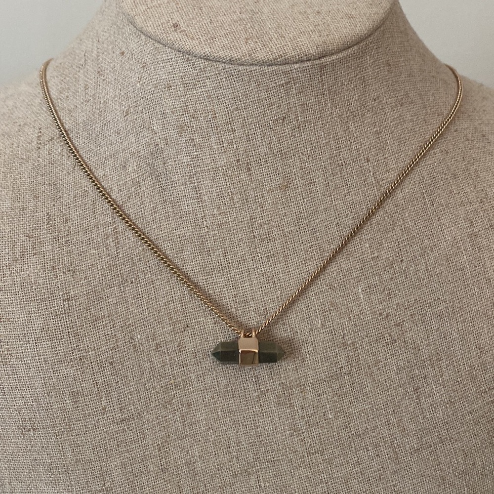 KENDRA SCOTT Amanda Pyrite + Rose Gold Necklace